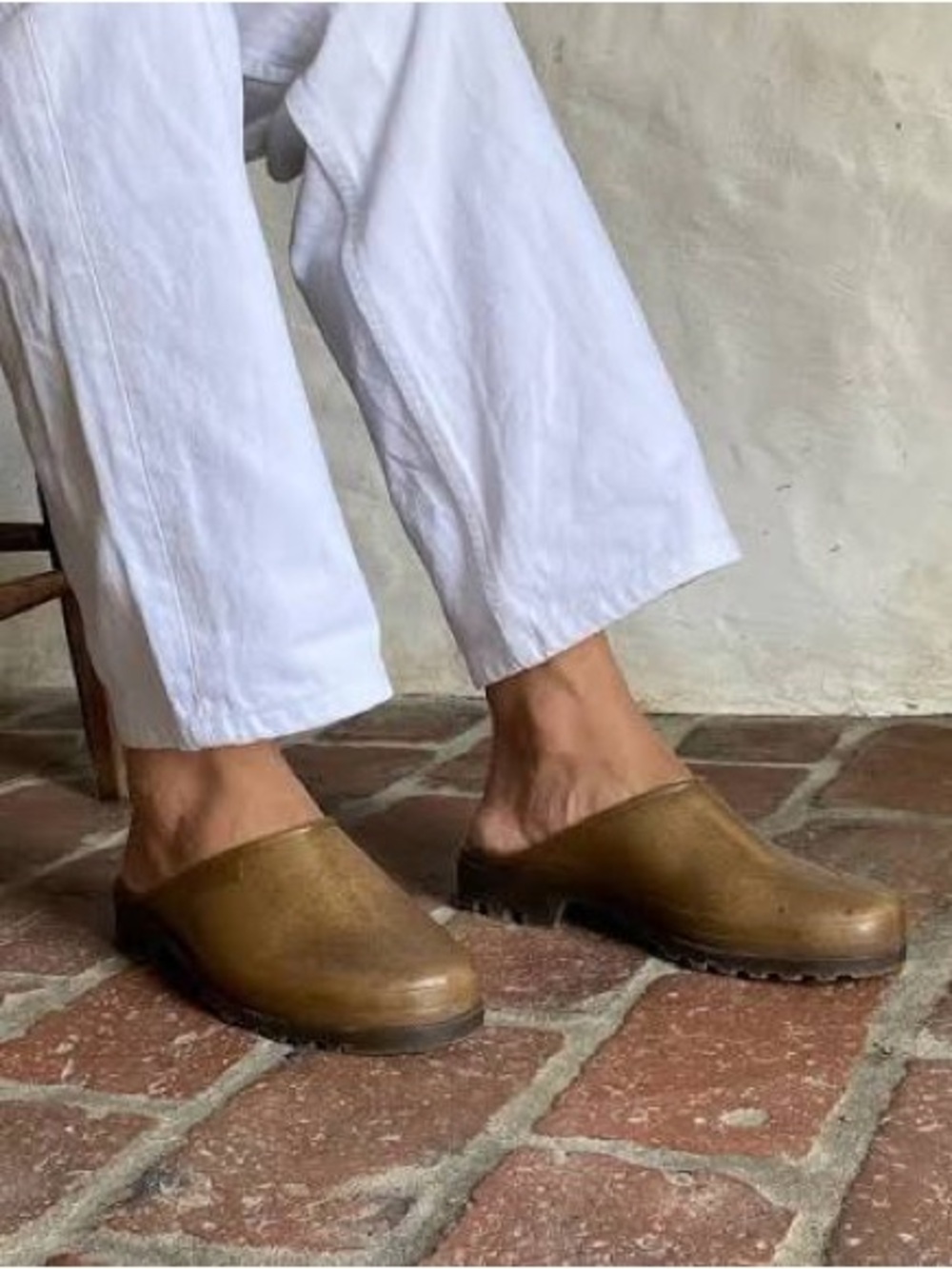 Plasticana Opana Mule Clog Slip-On 37 French recycled hemp garden shoe sepia